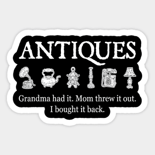 Funny Antique Lover Antiquer Junkin Antiquing Collector Sticker